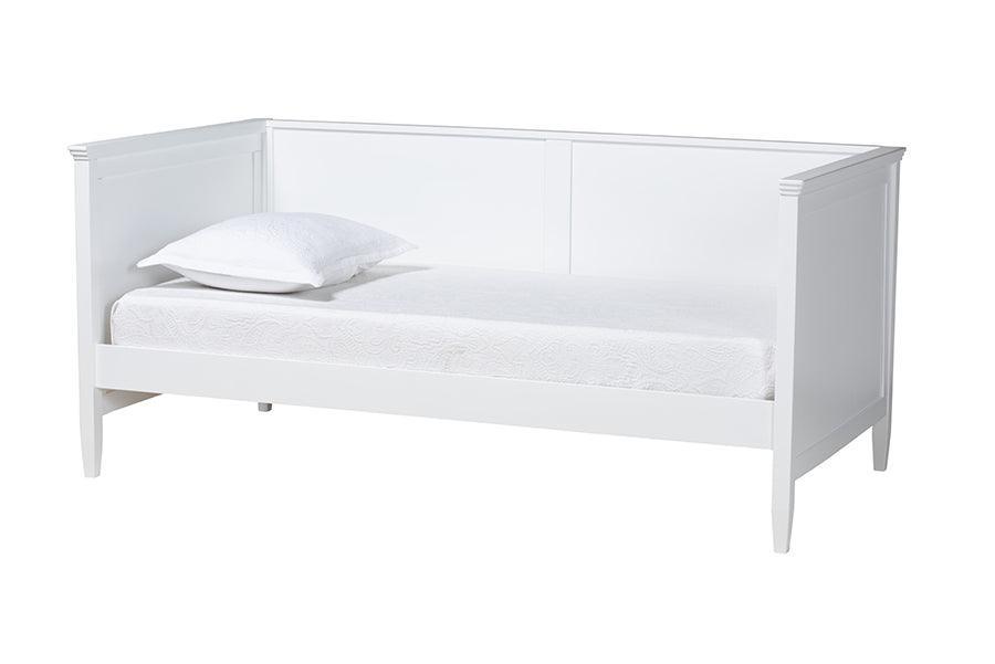 Viva Classic and Traditional White Finished Wood Twin Size Daybed FredCo