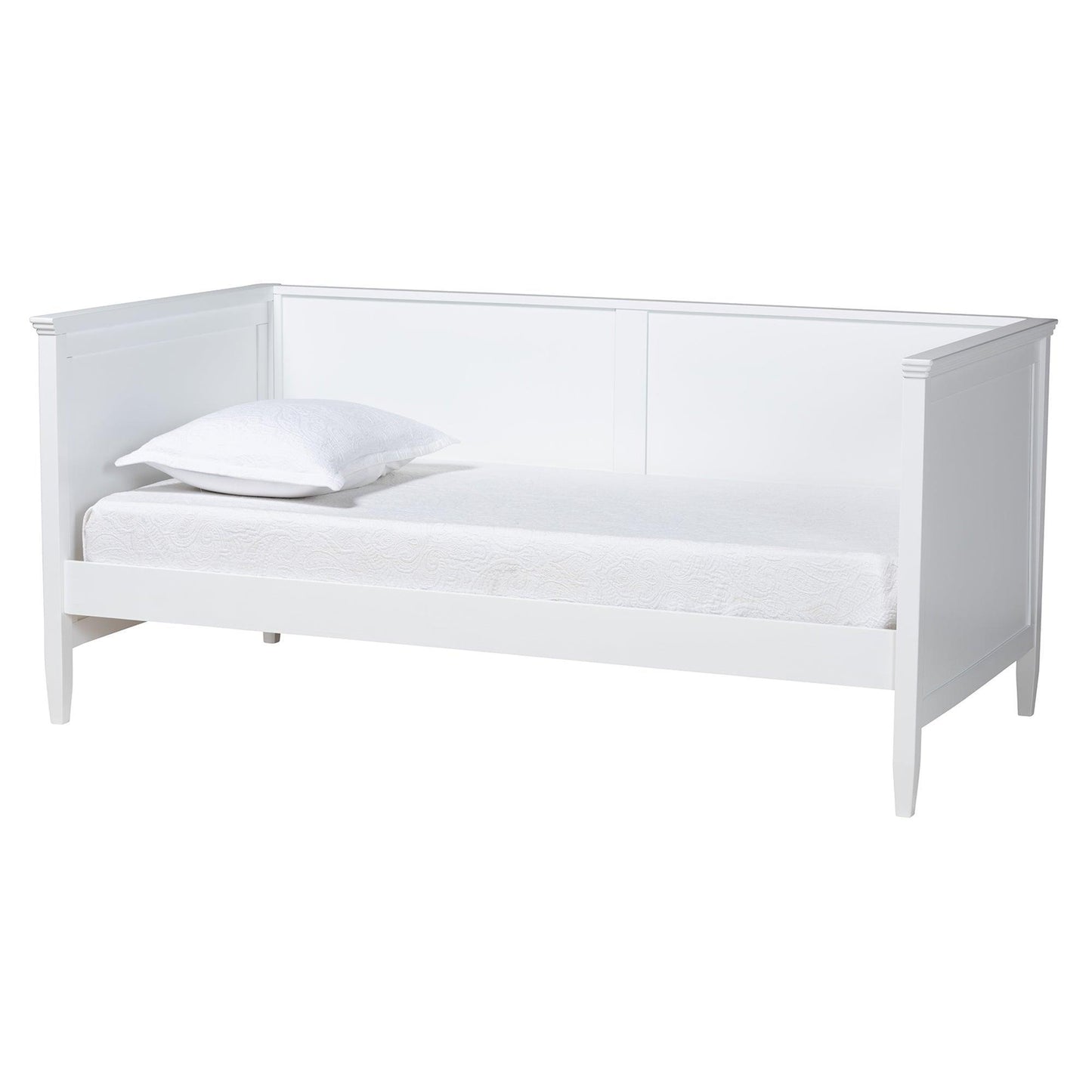 Viva Classic and Traditional White Finished Wood Twin Size Daybed FredCo