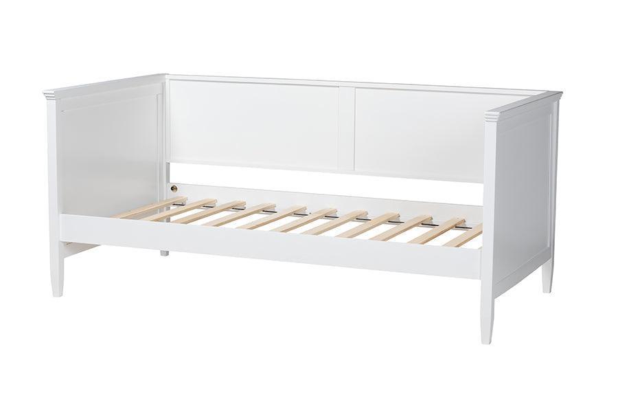 Viva Classic and Traditional White Finished Wood Twin Size Daybed FredCo