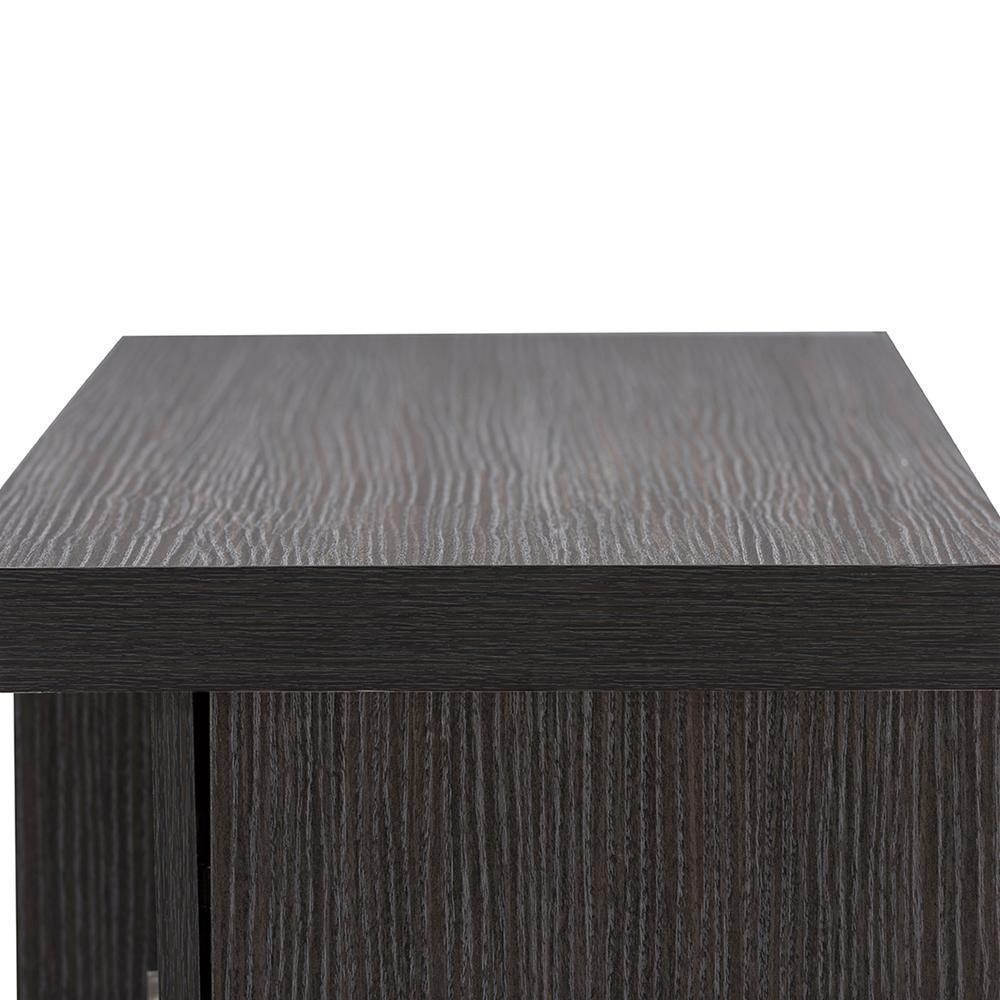 Viveka 47-Inch Greyish Dark Brown Wood TV Cabinet with 2 Doors FredCo