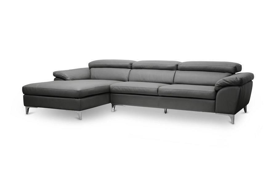 Voight Gray Modern Sectional Sofa FredCo