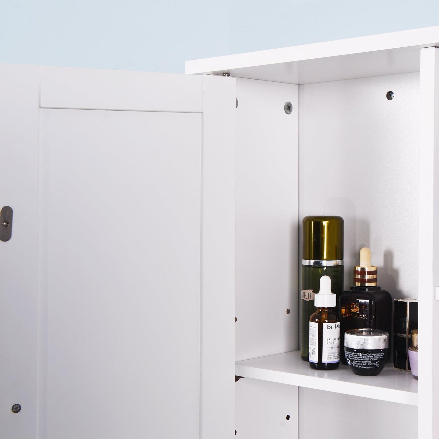 Wall Mount Bathroom Cabinet with a Door, Wooden Adjustable Shelf FredCo