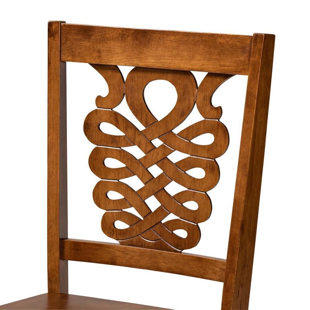 Wanda Modern and Contemporary Transitional Walnut Brown Finished Wood 5-Piece Dining Set FredCo