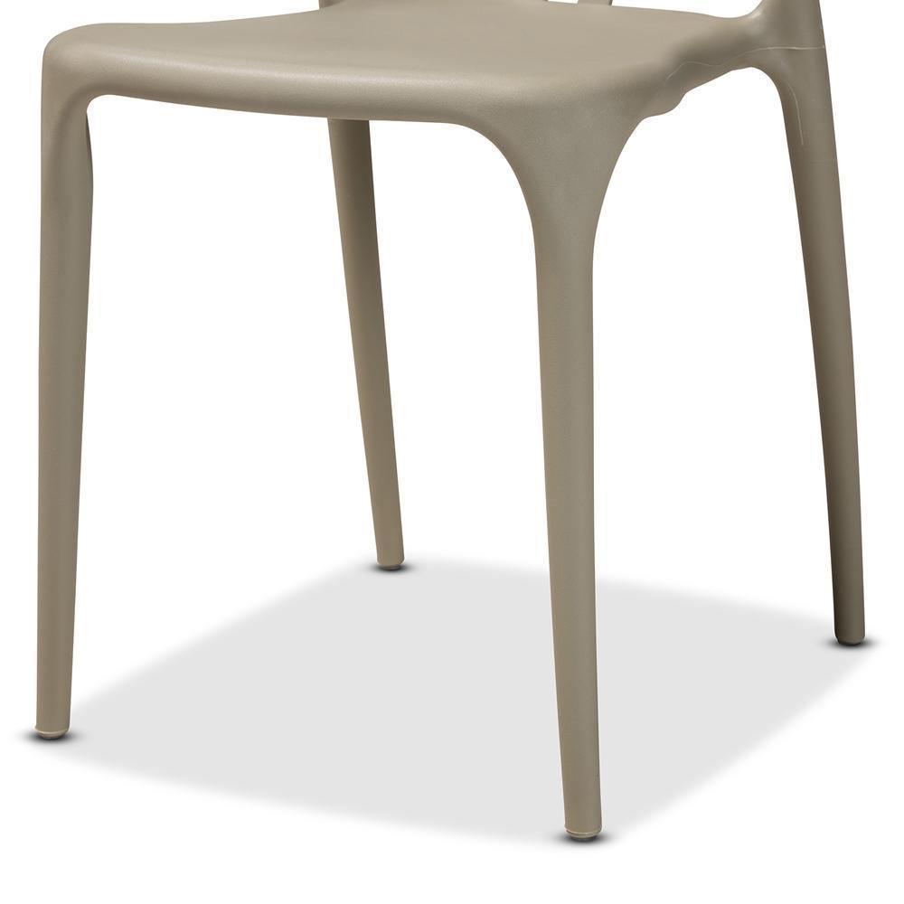Warner Modern and Contemporary Beige Plastic 4-Piece Dining Chair Set FredCo