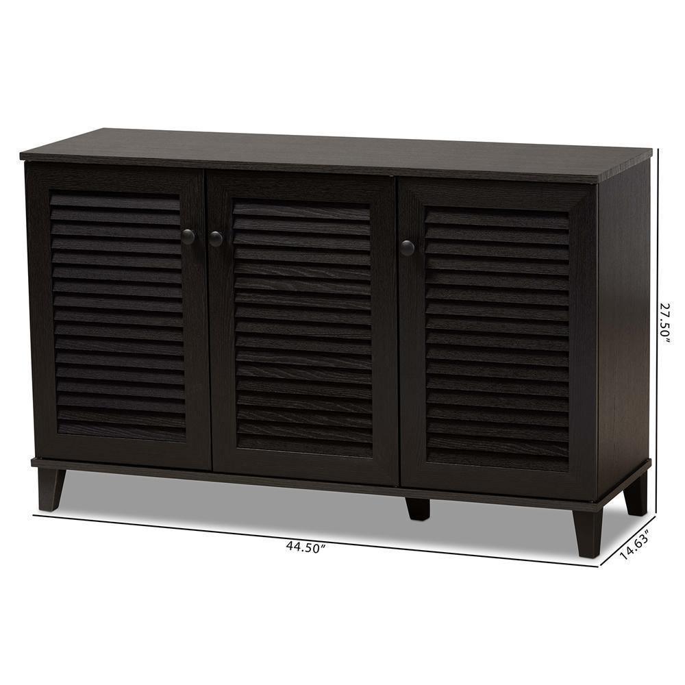 Warren Espresso Shoe-Storage Cabinet FredCo