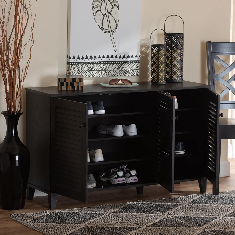 Warren Espresso Shoe-Storage Cabinet FredCo