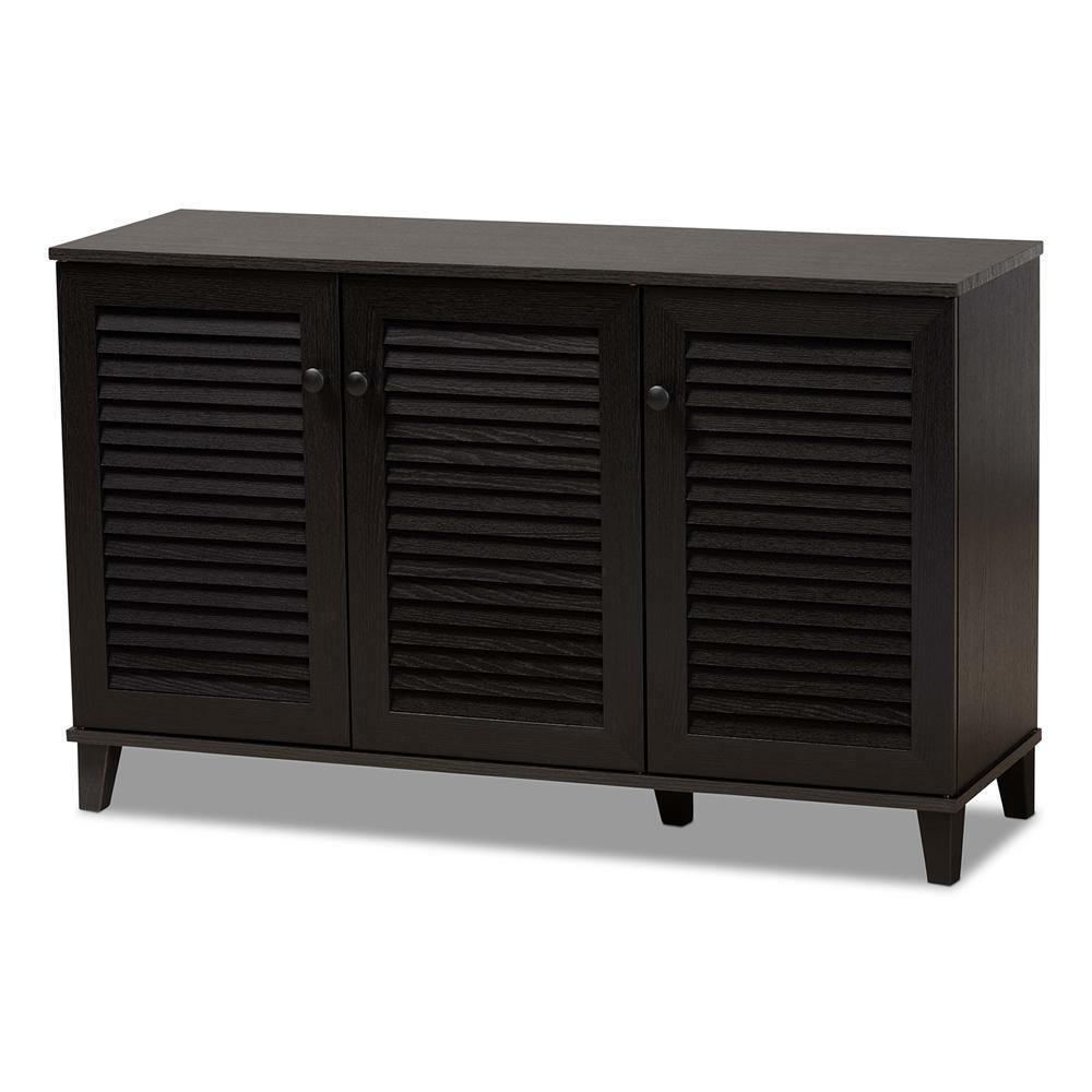 Warren Espresso Shoe-Storage Cabinet FredCo