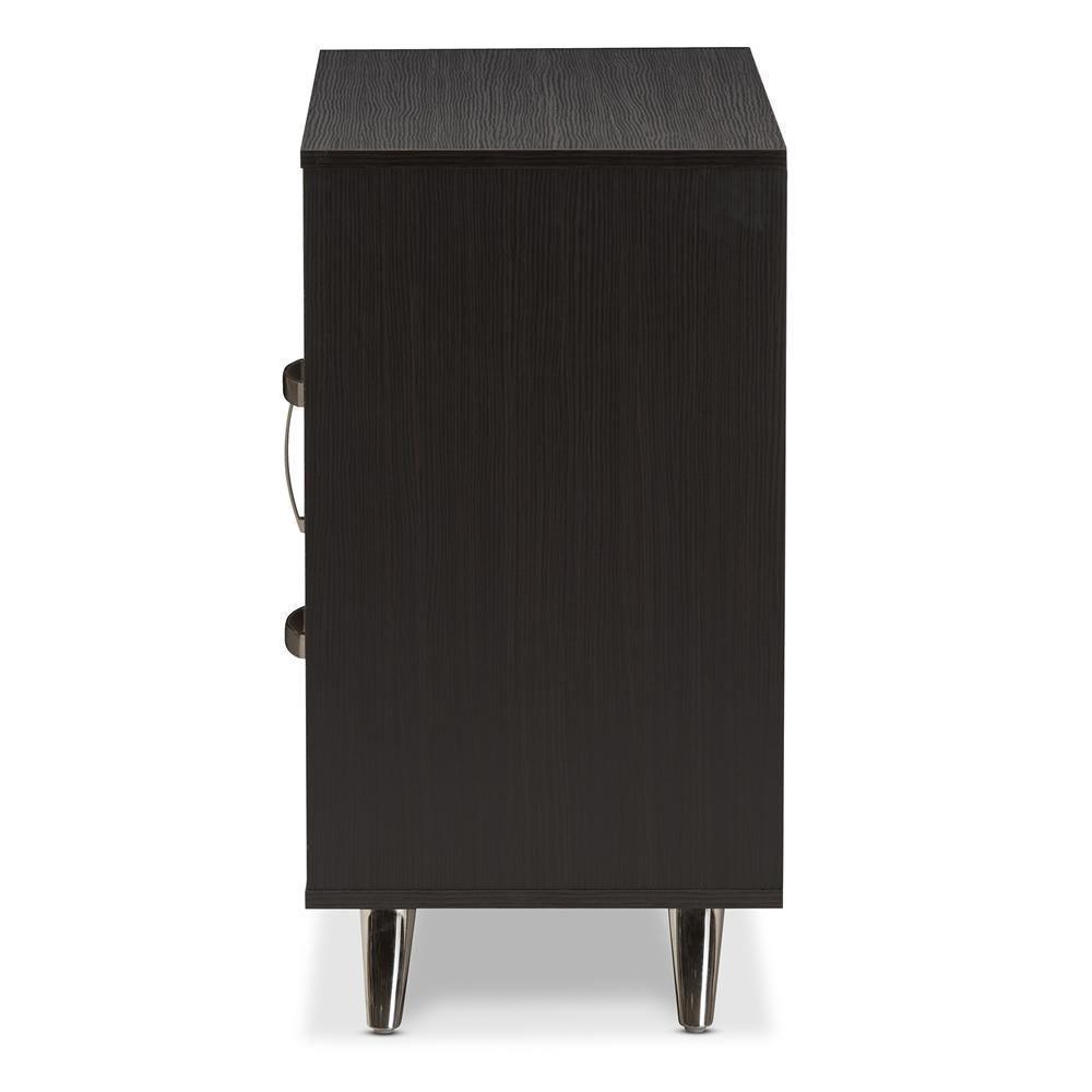 Warwick Modern and Contemporary Espresso Brown Finished Wood Sideboard FredCo