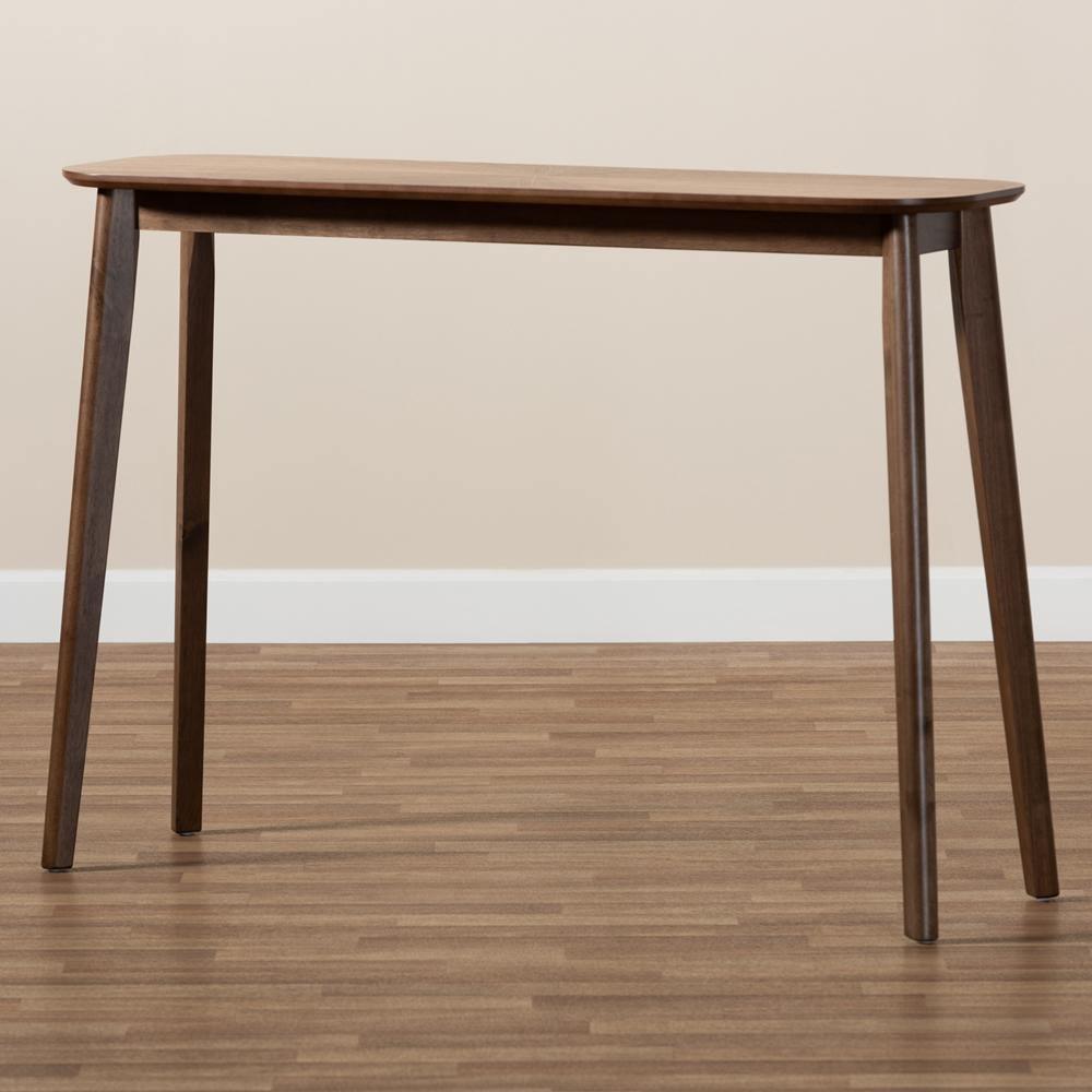 Wendy Mid-Century Modern Walnut Finished Wood Console Table FredCo