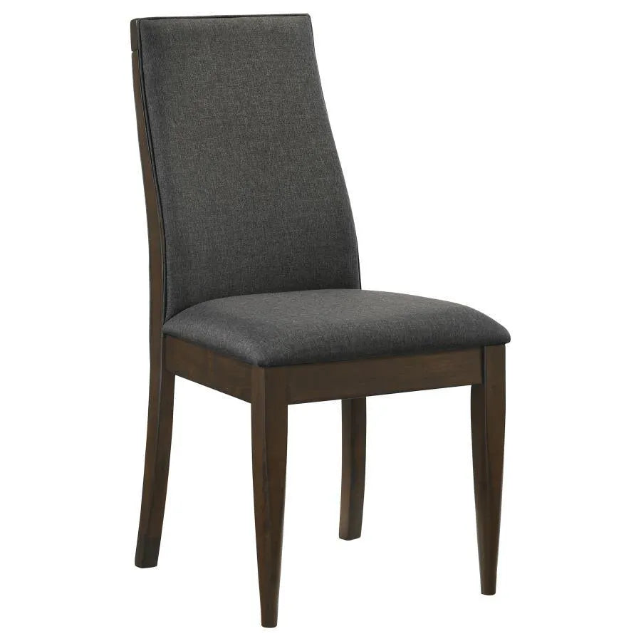 Wes 5-piece Rectangular Dining Set Grey and Dark Walnut 115271-S5 Coaster FredCo