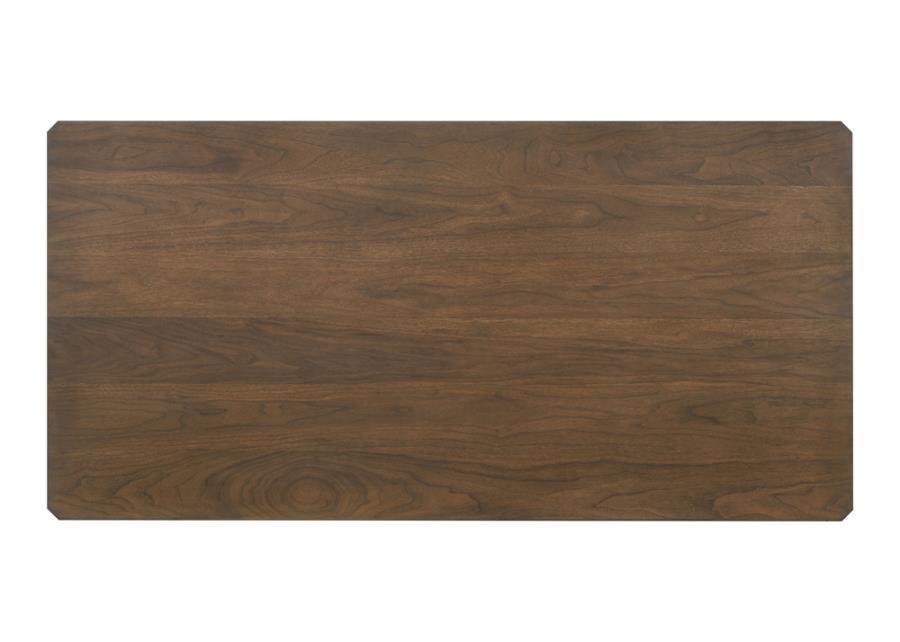 Wethersfield Dining Table with Clipped Corner Medium Walnut 109841 Coaster FredCo
