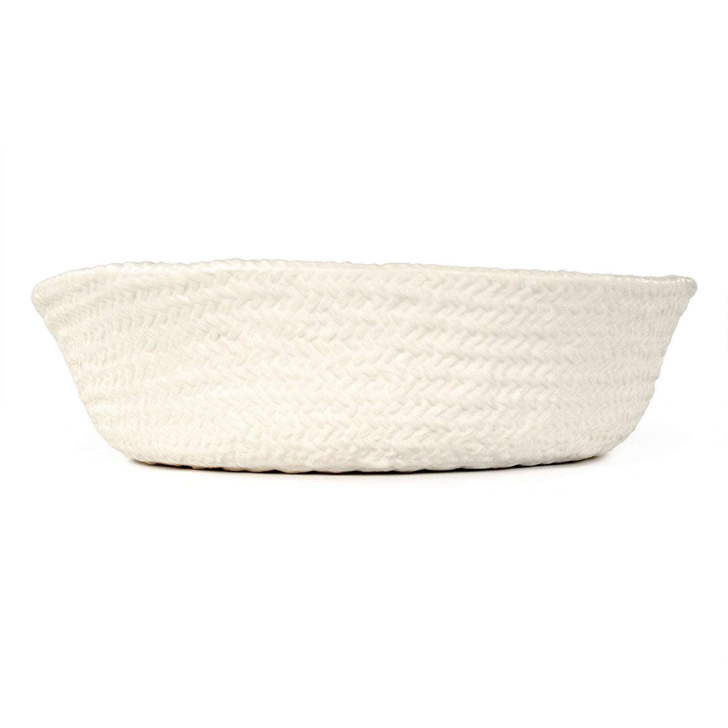 White Cross Weave Bowl Large CB3490-40-R11 FredCo