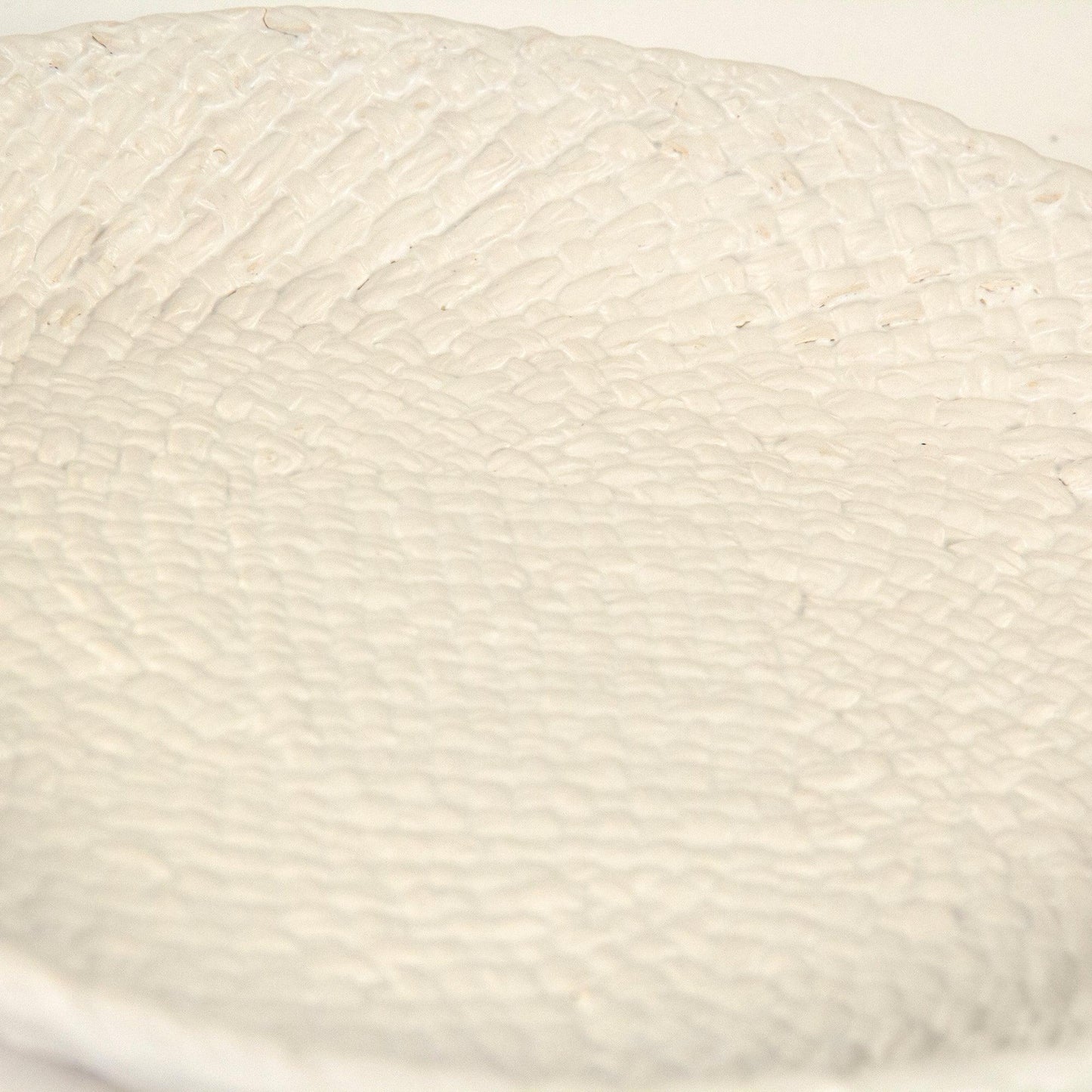 White Cross Weave Platter Small CB3492-27-R11 FredCo