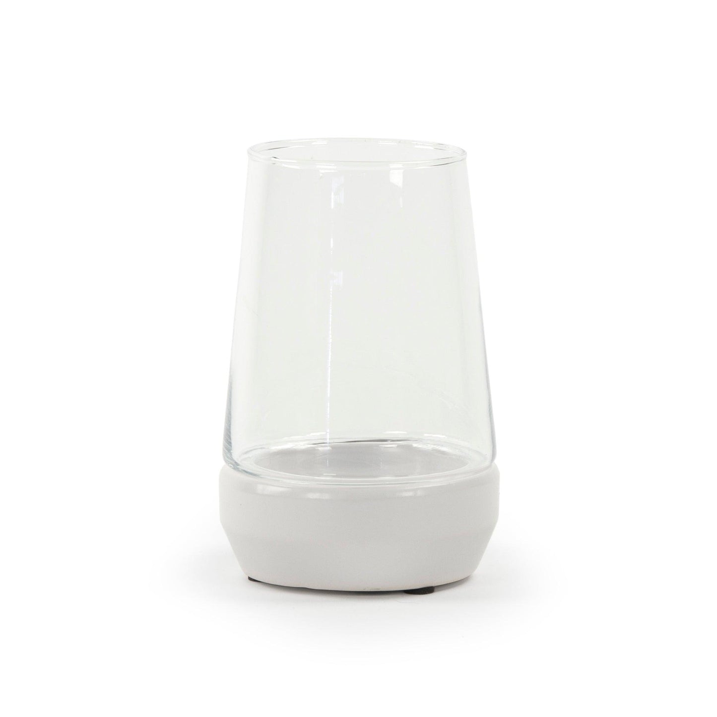 White Hurricane Vase(7283S A579) FredCo