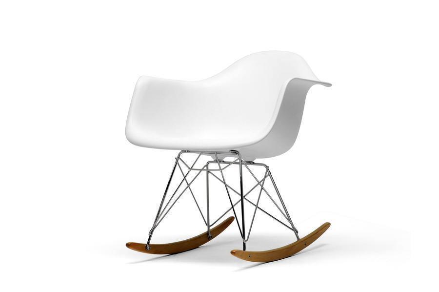 White Plastic Rocking Chair FredCo