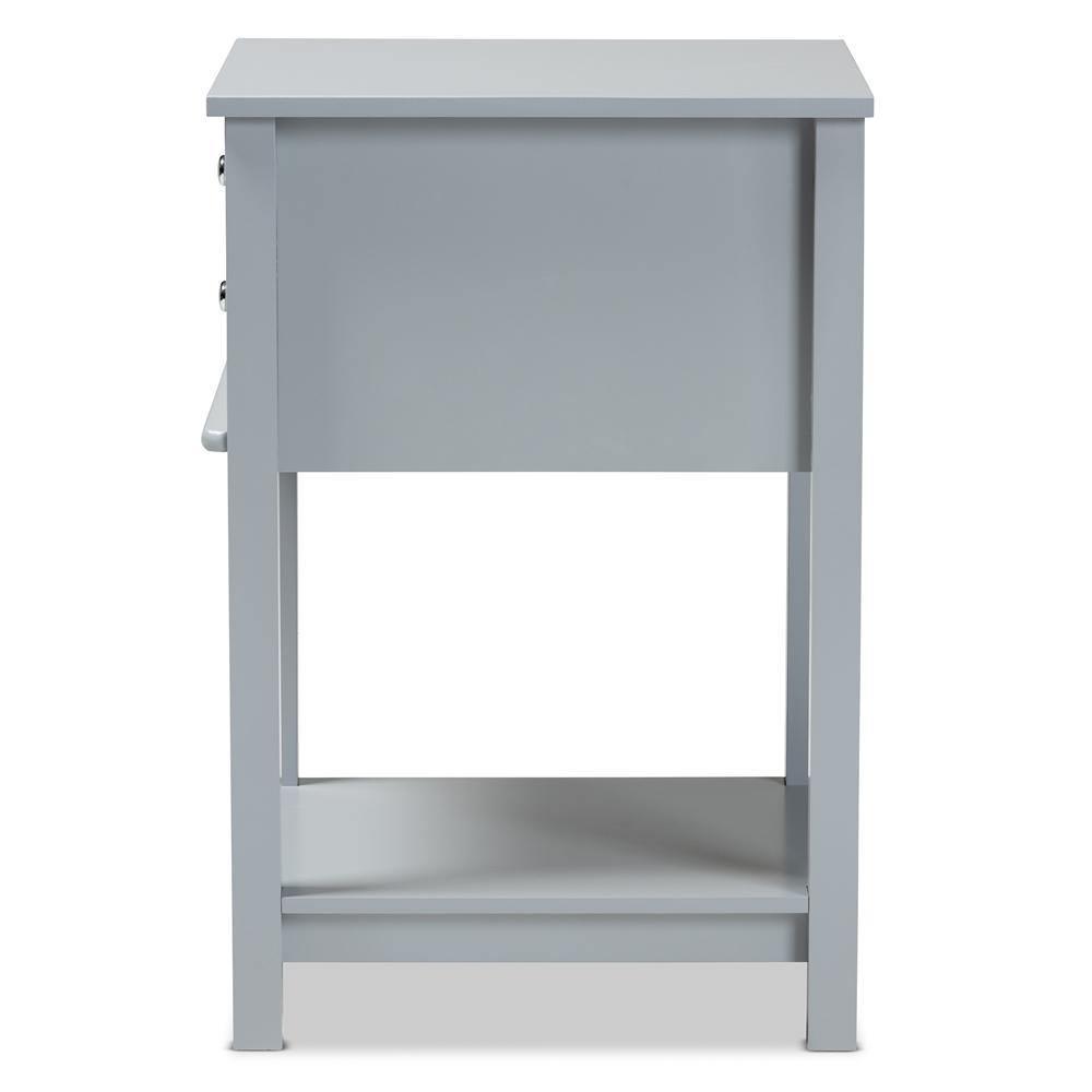 Willow Modern Transitional Light Grey Finished 2-Drawer Wood Nightstand FredCo