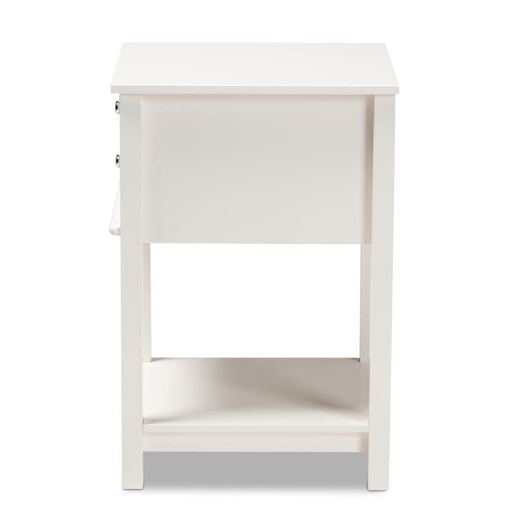 Willow Modern Transitional White Finished 2-Drawer Wood Nightstand FredCo