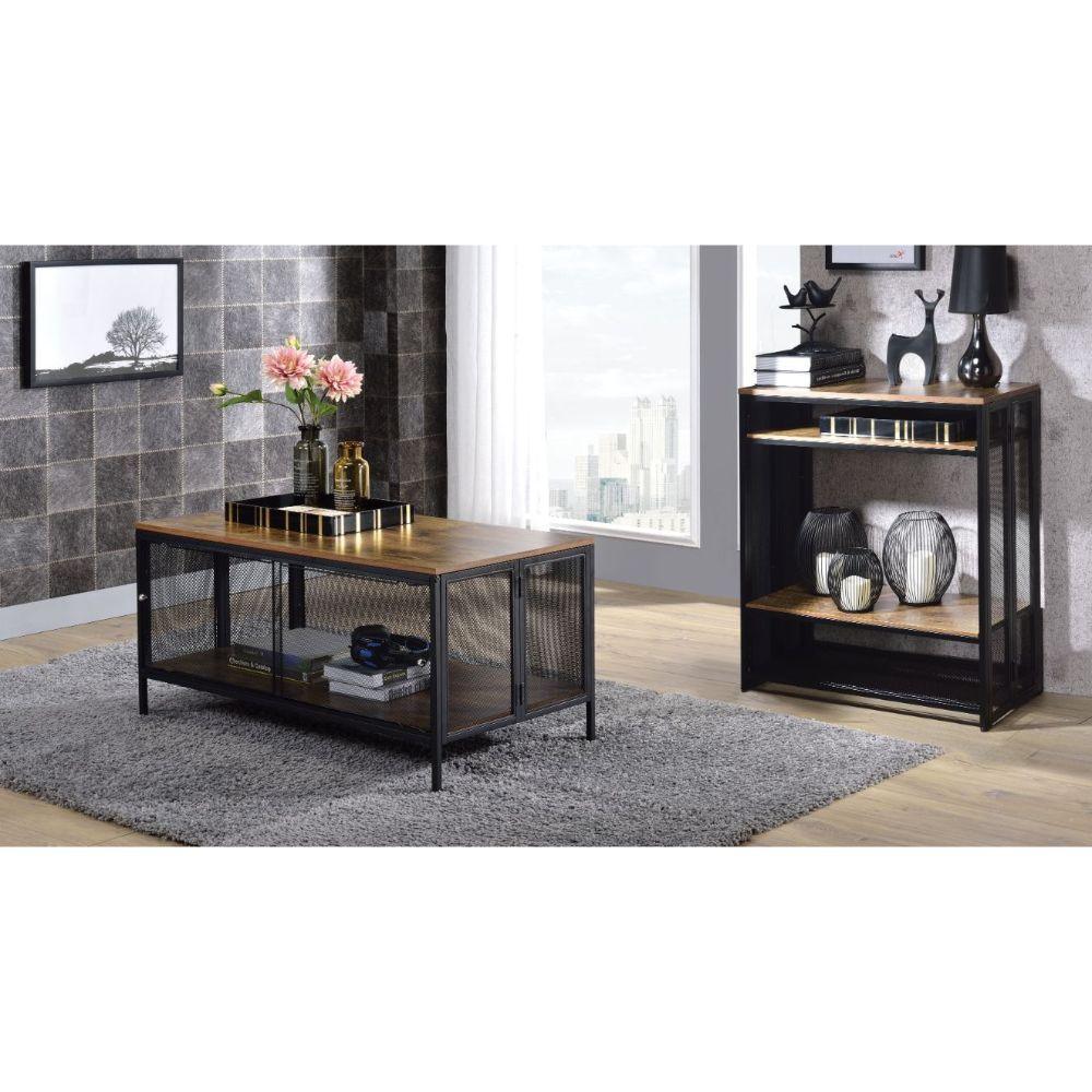 Winam Coffee Table Antique Oak & Black FredCo