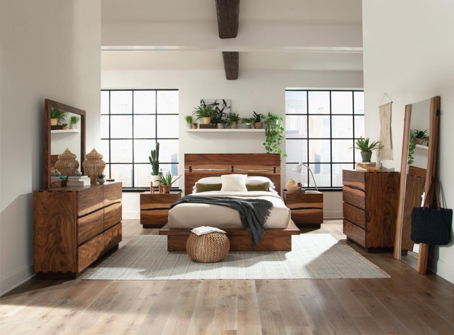 Winslow 4-piece Eastern King Bedroom Set Smokey Walnut Coaster FredCo