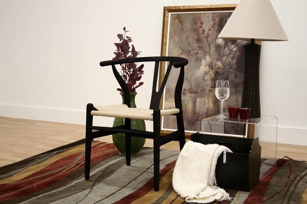 Wishbone Chair - Black Wood Y Chair (Set of 2) FredCo
