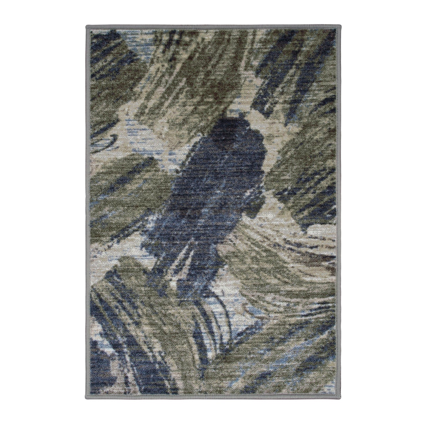 Xander Non-Slip Abstract Paint Pattern Nylon Foldable Rug FredCo