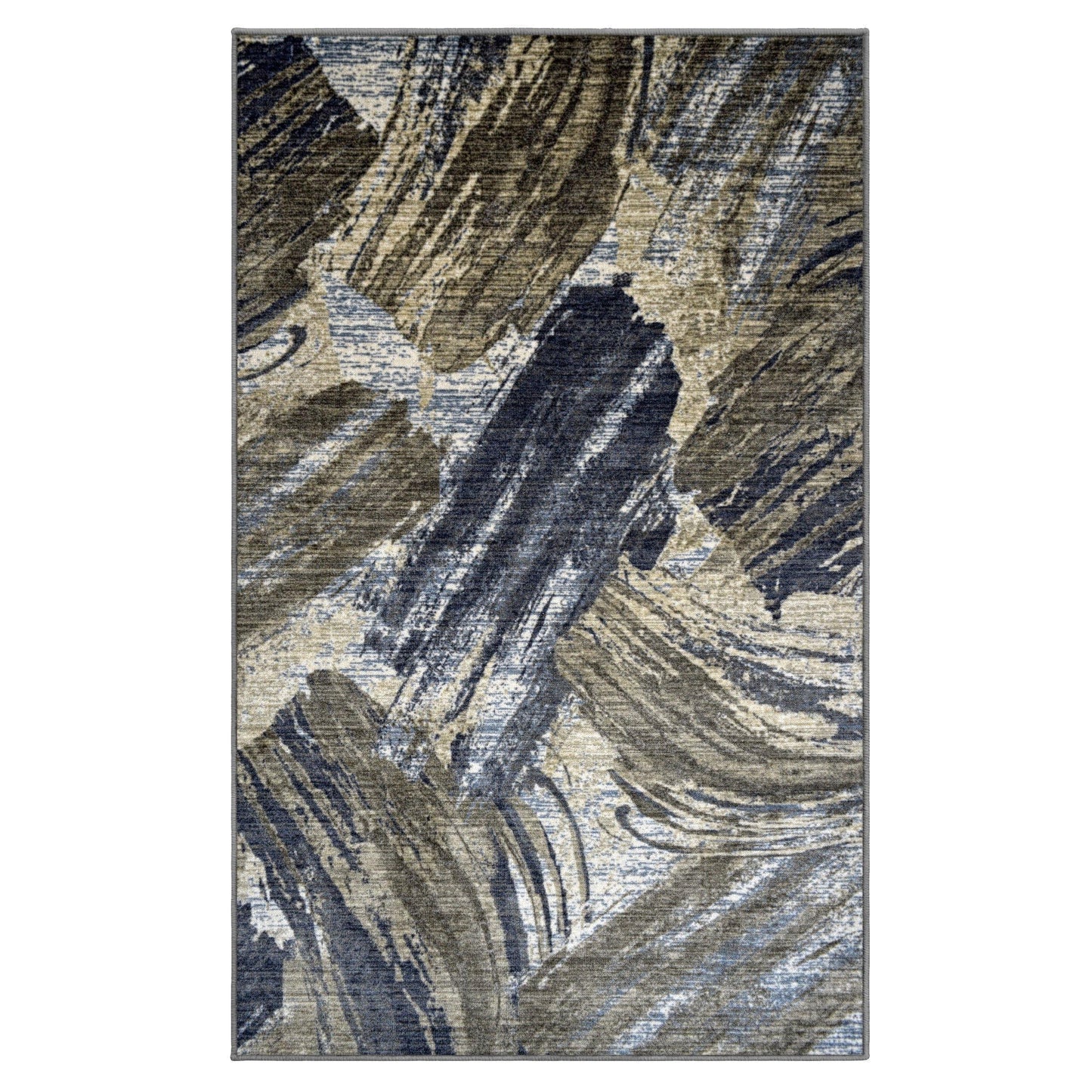 Xander Non-Slip Abstract Paint Pattern Nylon Foldable Rug FredCo