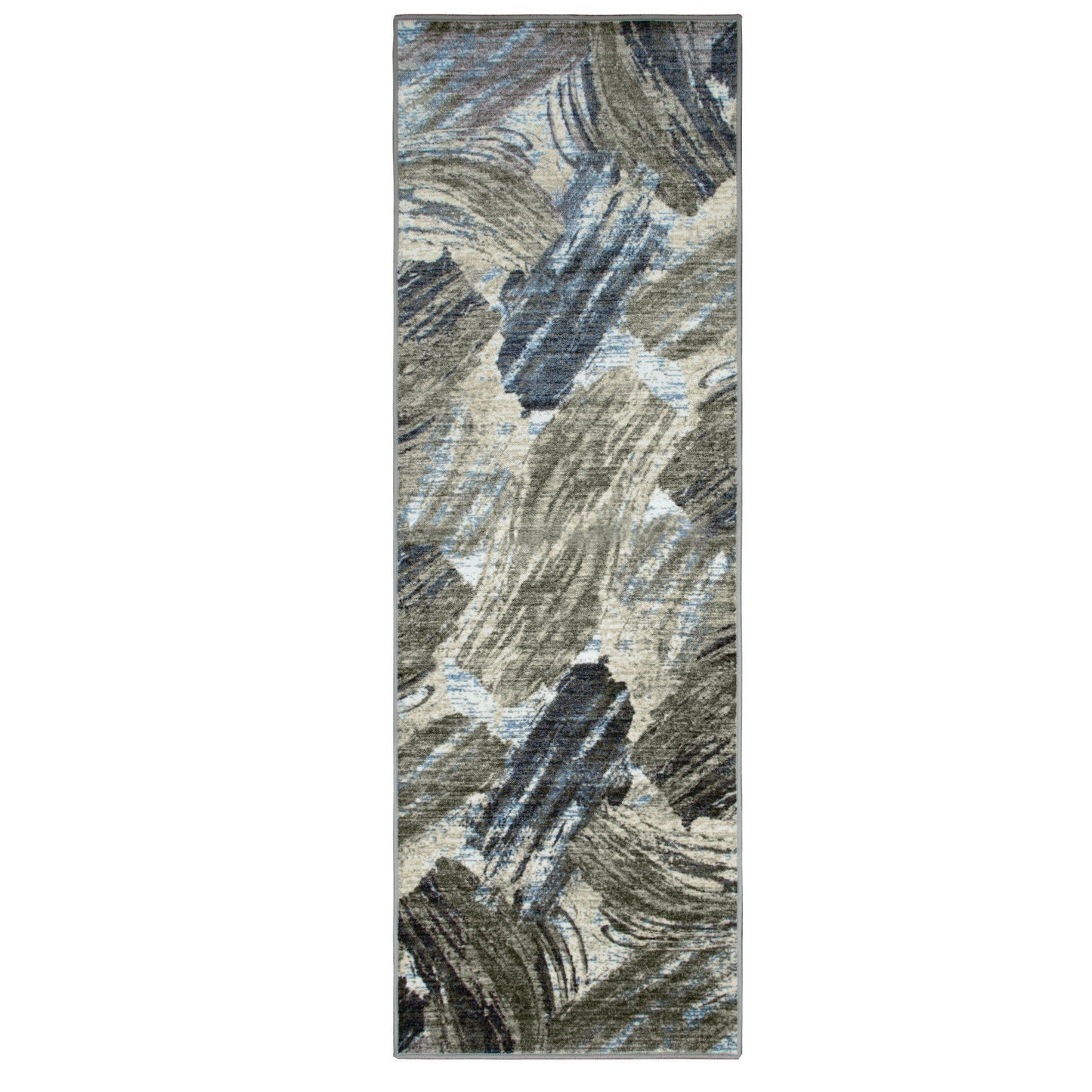 Xander Non-Slip Abstract Paint Pattern Nylon Foldable Rug FredCo