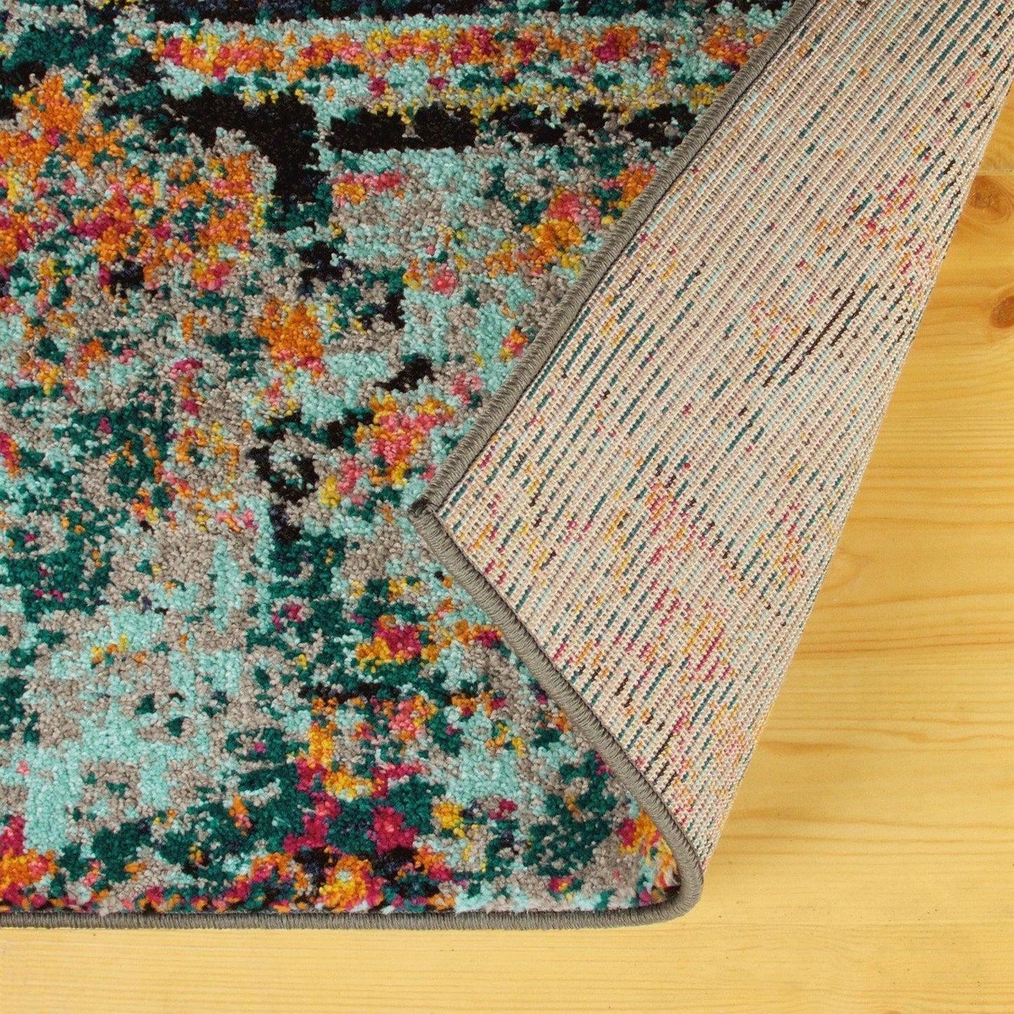 Zebrina Vintage Moroccan Floral Distressed Rug FredCo