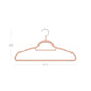 0.2-Inch Thick Hangers Light Pink, Rose Gold FredCo