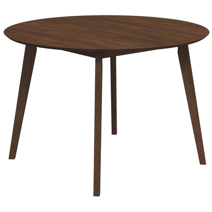 Lara Mid-Century Modern Dining Table Walnut Finish Solid Wood 43 Inch FredCo