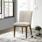 Elmwood Beige Fabric Dining Chair Set For Living Room Bedroom 34.6'H x 20.9'W x 24'D FredCo