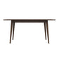 Levi Modern Style Solid Wood Rectangular Dining Kitchen Table Brown Finish FredCo