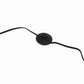 Black round inline foot switch on cord, minimalist design, FredCo International furniture accessory