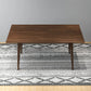 Levi Modern Style Solid Wood Rectangular Dining Kitchen Table Brown Finish FredCo