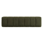 Upholstered Dining Bench for Dining Room, No-Assembly End of Bed Entryway Bench Ottoman for Bedroom Living Room, Green Boucle Fabric Stool Top Wood Leg 300 LBS Weight Capacity FredCo