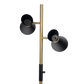 Axis Brassed Gold Floor Lamp with 4-Way Switch Double Spots with Metal Base FredCo