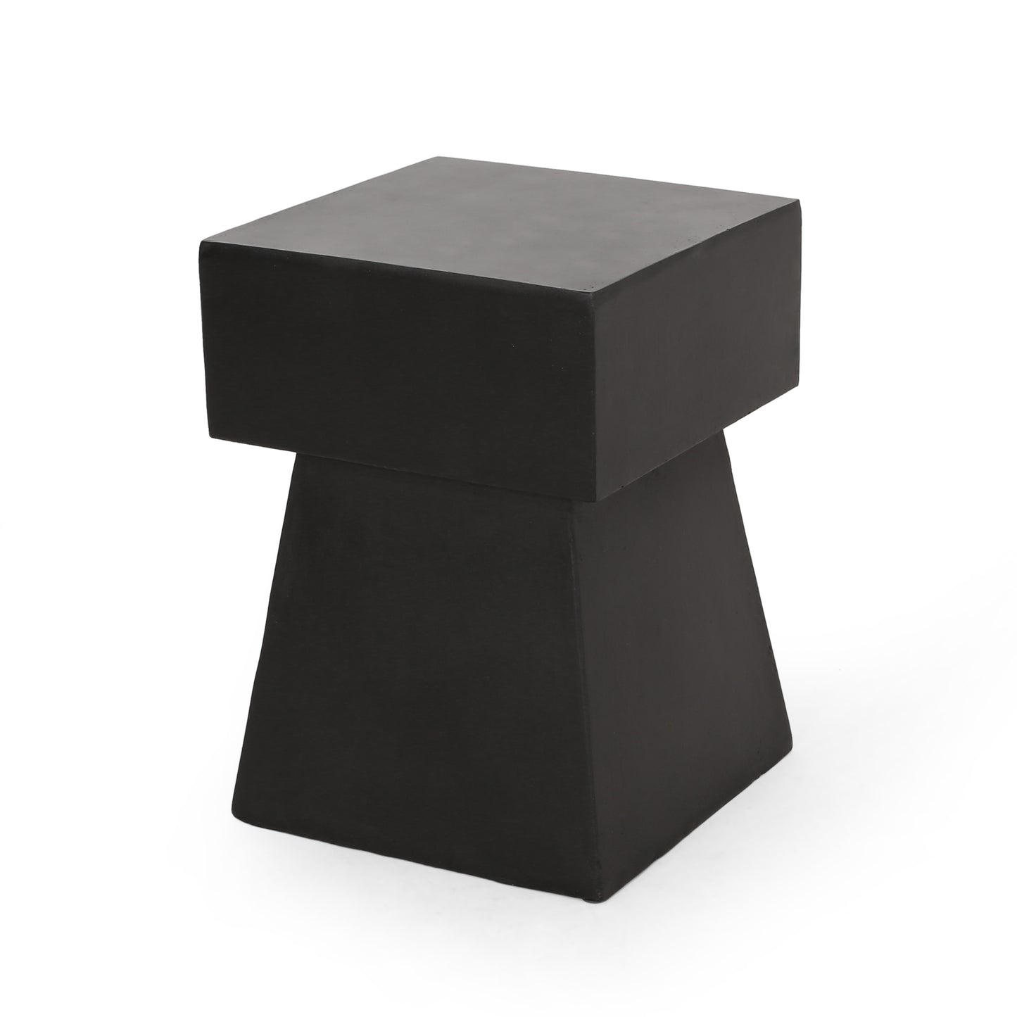 Outdoor Side Table, Patio End Table, Black