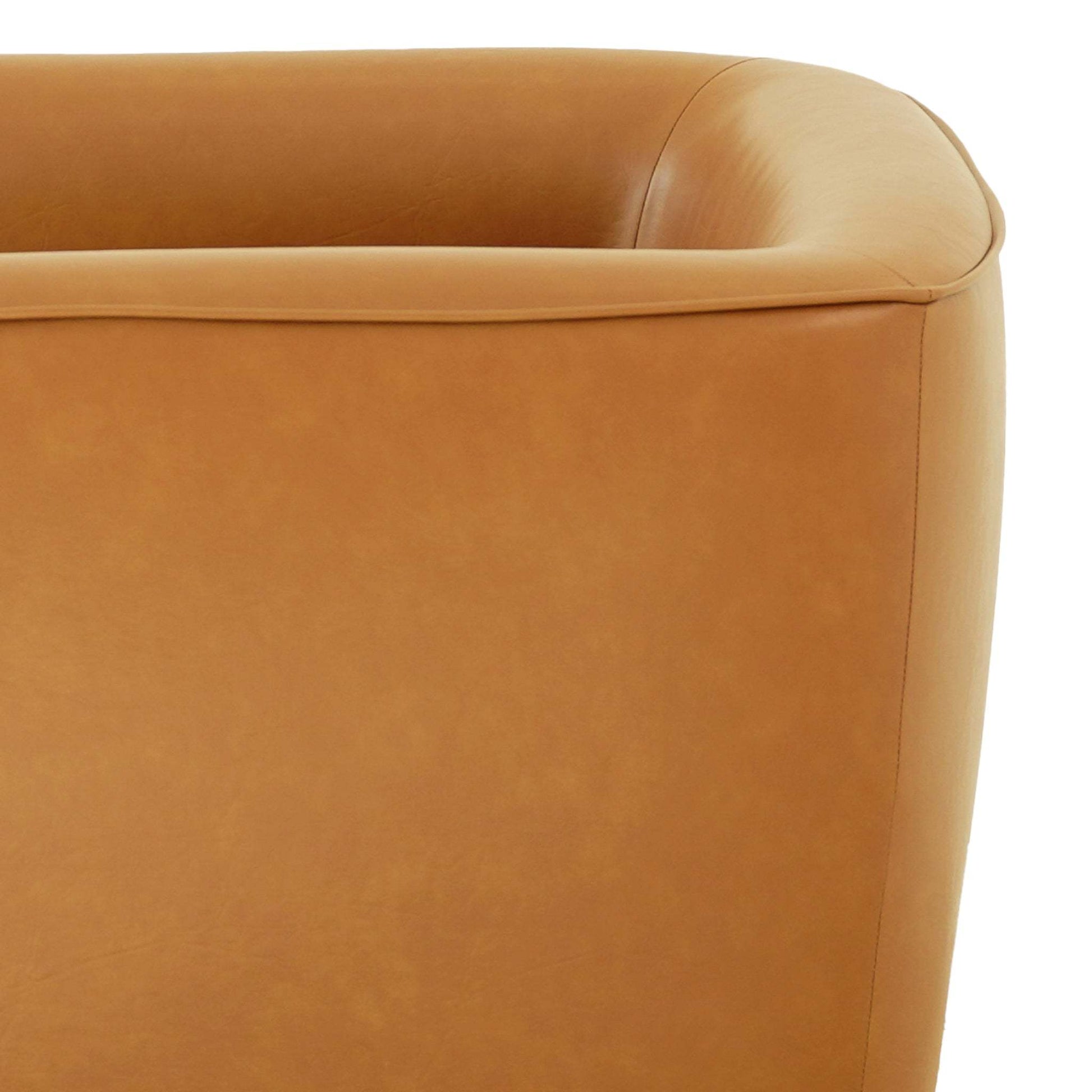 Callan Swivel Chair - Vegan Tan Leather FredCo