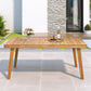 69' Acacia Wood Outdoor Dining Table with Slatted Top, 300 lbs Weight Capacity, Ideal for Patio & Garden Gatherings, Natural Color FredCo