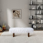 Henley Bench in White Khaki Fur FredCo