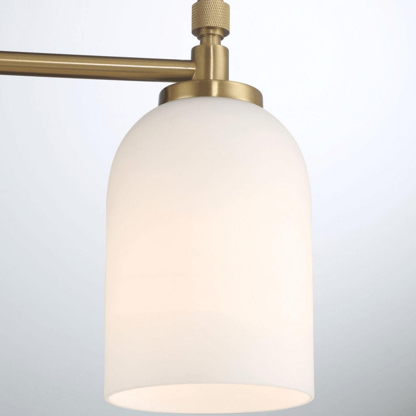 Modern brass and frosted glass pendant light fixture, FredCo International home decor