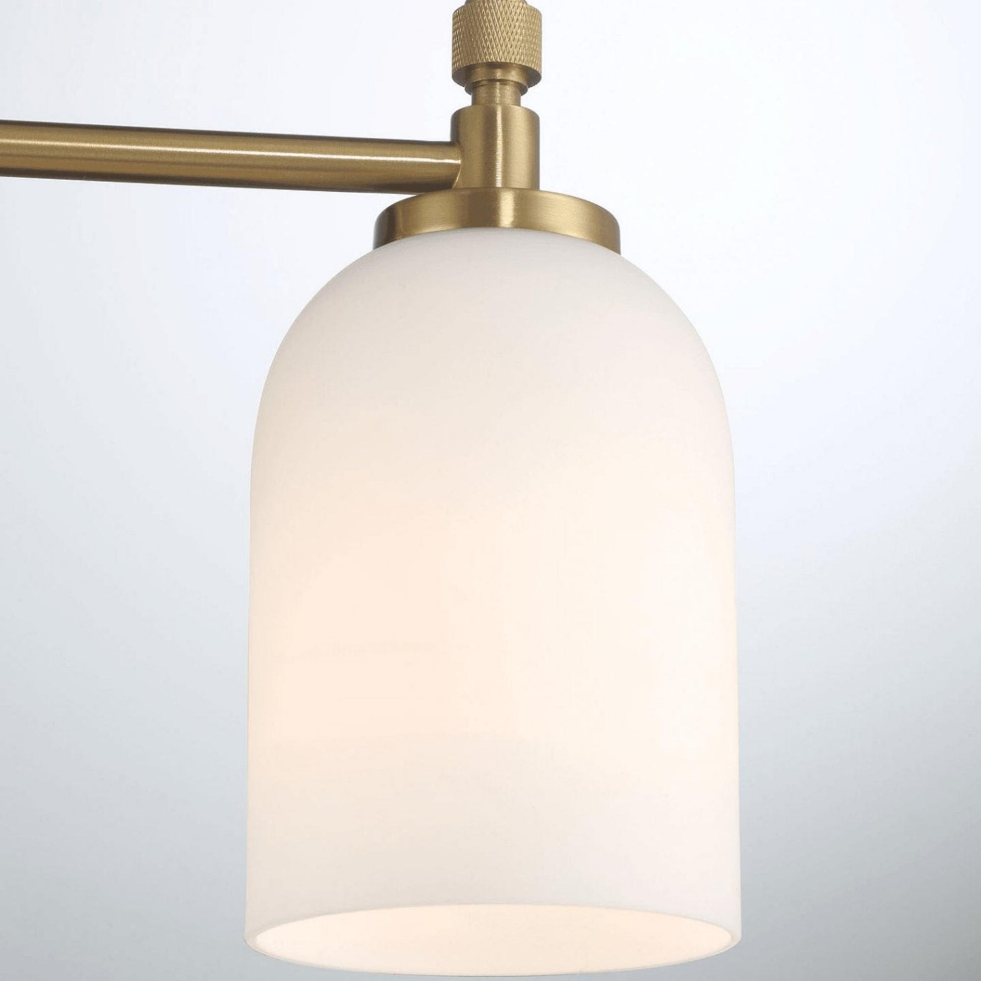 Modern brass and frosted glass pendant light fixture, FredCo International home decor