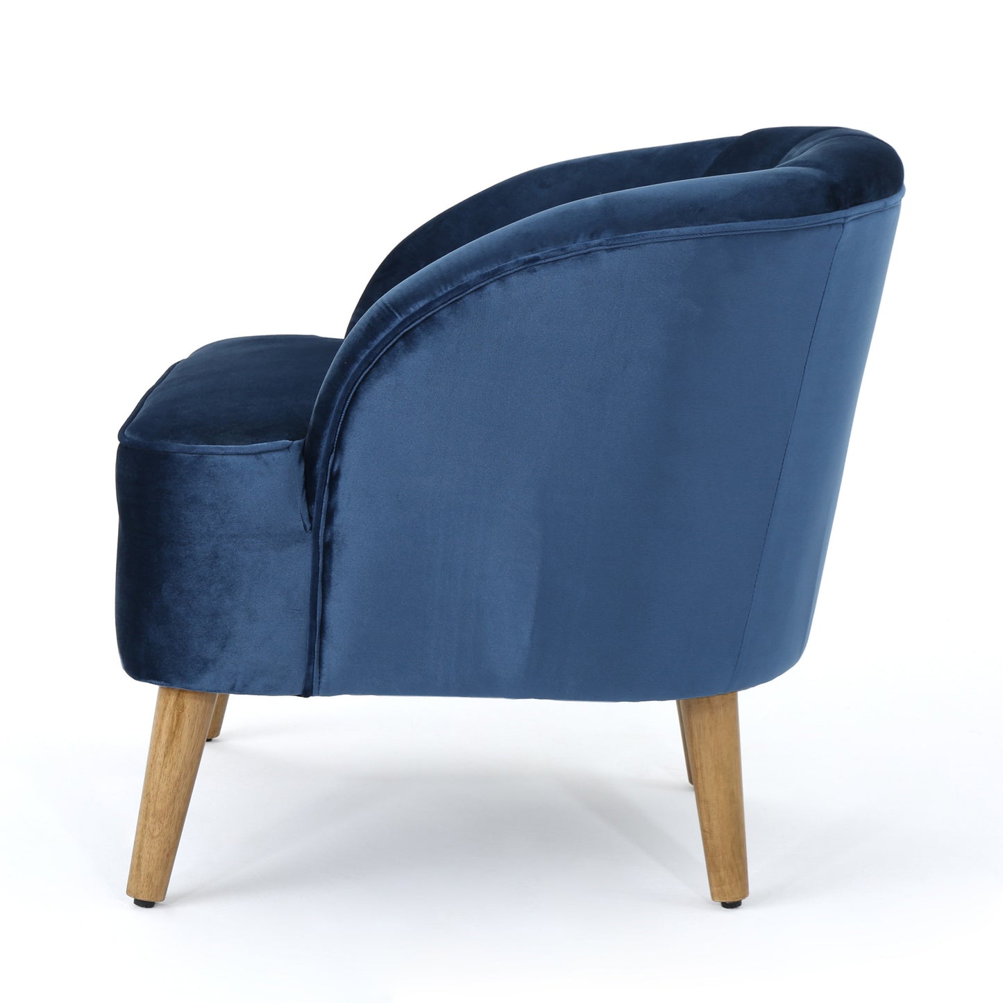 Accent Chair, Club Armchair, Modern Reading Chair, Antique Navy Blue Altay Velvet FredCo