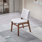 Gusto Mid-Century Modern Fabric Dining Chair (Set of 2) in Light Gray with Solid Wood Frame 22.4'W x 18.1'D x 31.1'H for Living Room Bedroom Outdoor FredCo