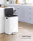 10.5-Gallon Step Kitchen Trash Can Cloud White FredCo