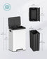 10.5-Gallon Step Kitchen Trash Can Cloud White FredCo
