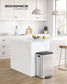 10.5-Gallon Step Kitchen Trash Can Natural Silver FredCo