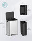 10.5-Gallon Step Kitchen Trash Can Natural Silver FredCo