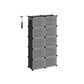 10 Cubes Shoe Organizer with Doors Black FredCo