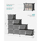10 Cubes Shoe Organizer with Doors Black FredCo